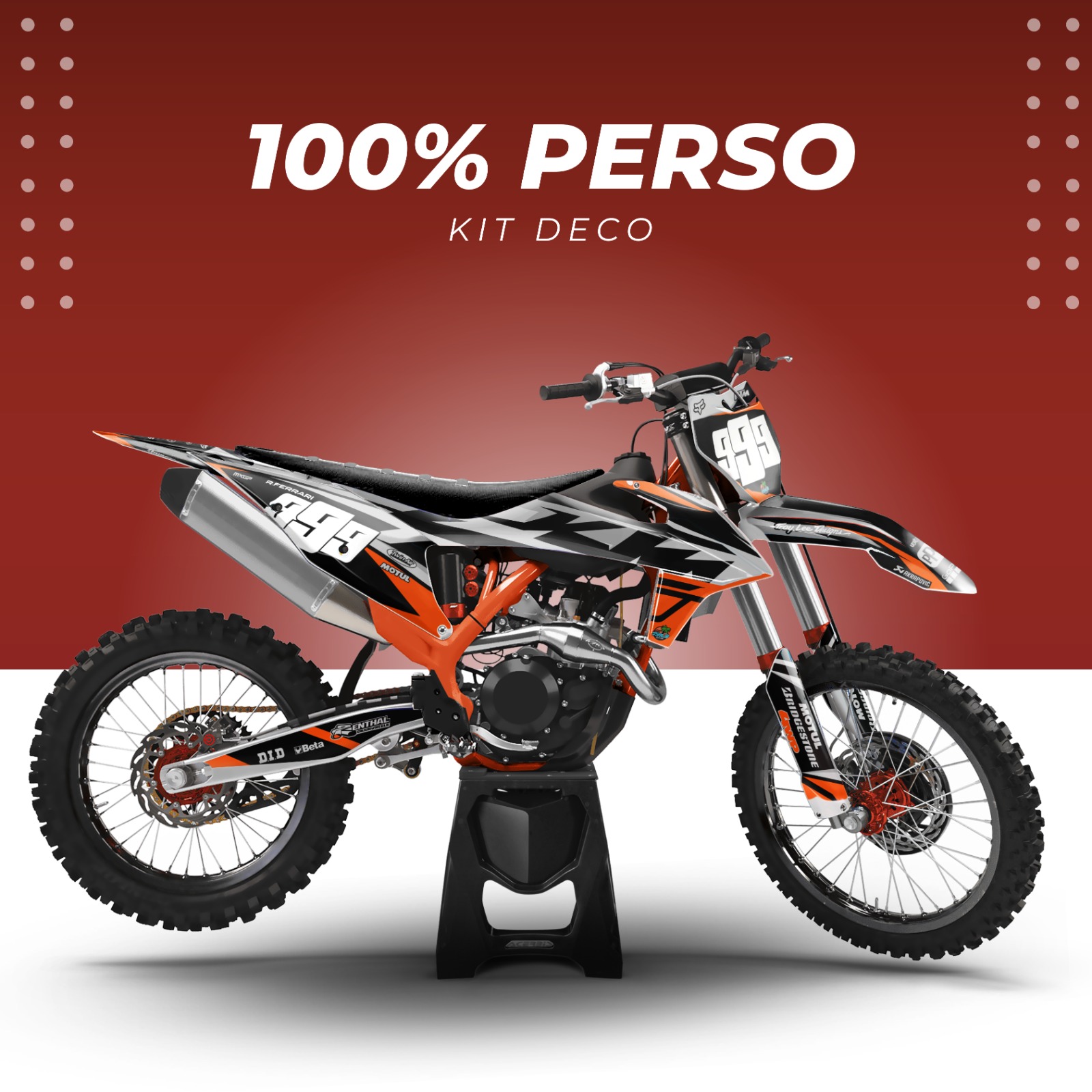 Kit Déco Moto Husqvarna 100% PERSO
